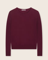 Pura Baby Cashmere Crew Neck Sweater in bordeaux