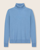 Pura Baby Cashmere Turtleneck Sweater in sky blue