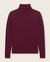 Pura Baby Cashmere Turtleneck Sweater in bordeaux