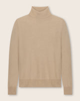 Pura Baby Cashmere Turtleneck Sweater in oatmeal