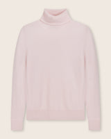 Pura Baby Cashmere Turtleneck Sweater in petal pink