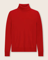 Pura Baby Cashmere Turtleneck Sweater in red