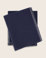 Gotham Whipstitch Cashmere Throw in navy