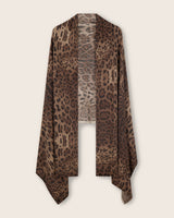 Leopard print scarf in Camel Leopard on a plain background