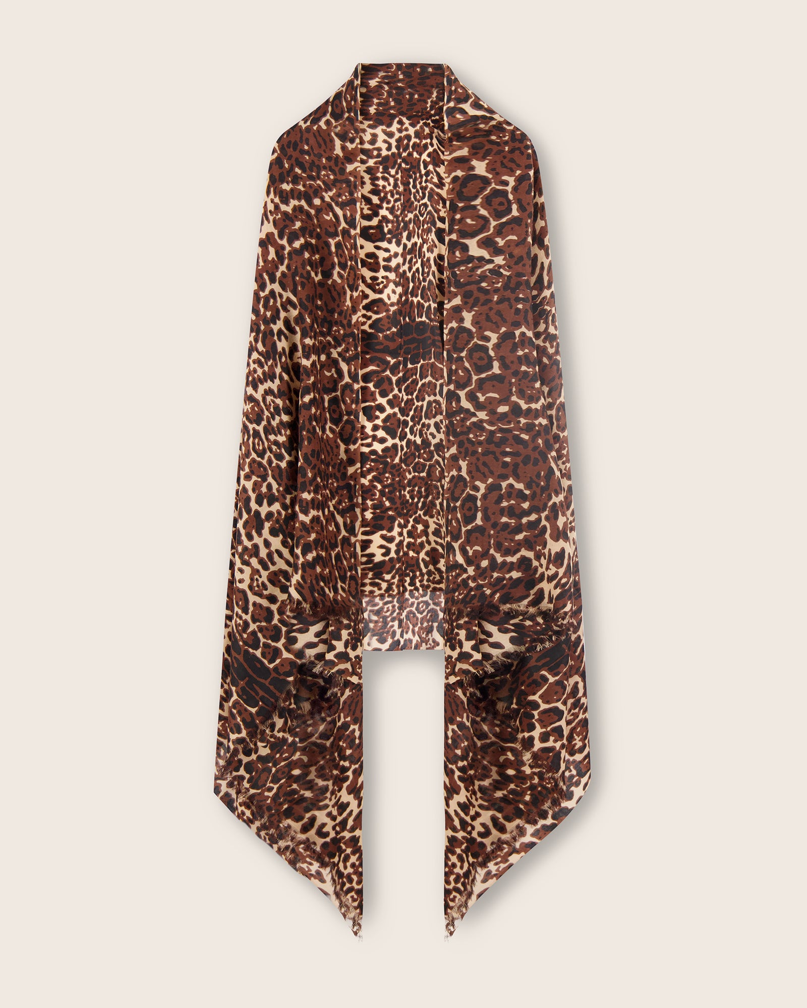 Sheer Lightweight Cashmere Wrap in Leopard Print | Sofia Cashmere