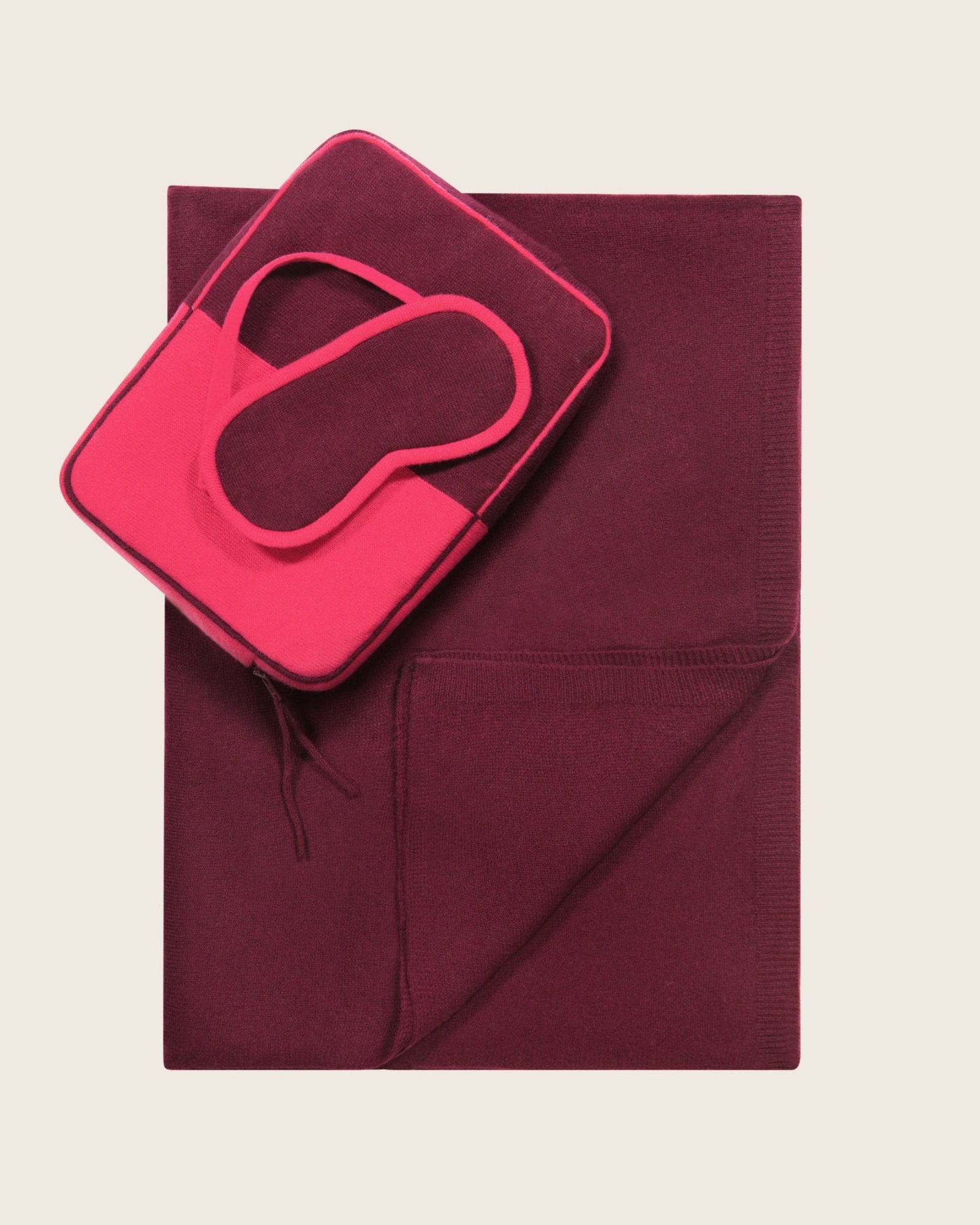 Two-Colored Cashmere Travel Set | Sofia Cashmere – SofiaCashmere