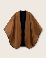 Roma cashmere cape in brown/black