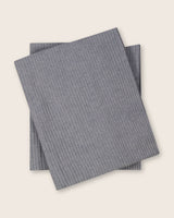 Shaker knit cashmere throw in grey