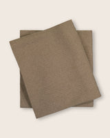 Shaker knit cashmere throw in heather taupe