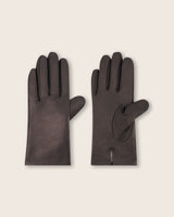 Heritage Baby Cashmere-Lined Short Leather Gloves in black