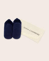 cashmere slippers in navy