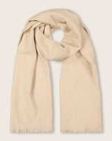 Lumière Textured Eyelash Cashmere Scarf in oat
