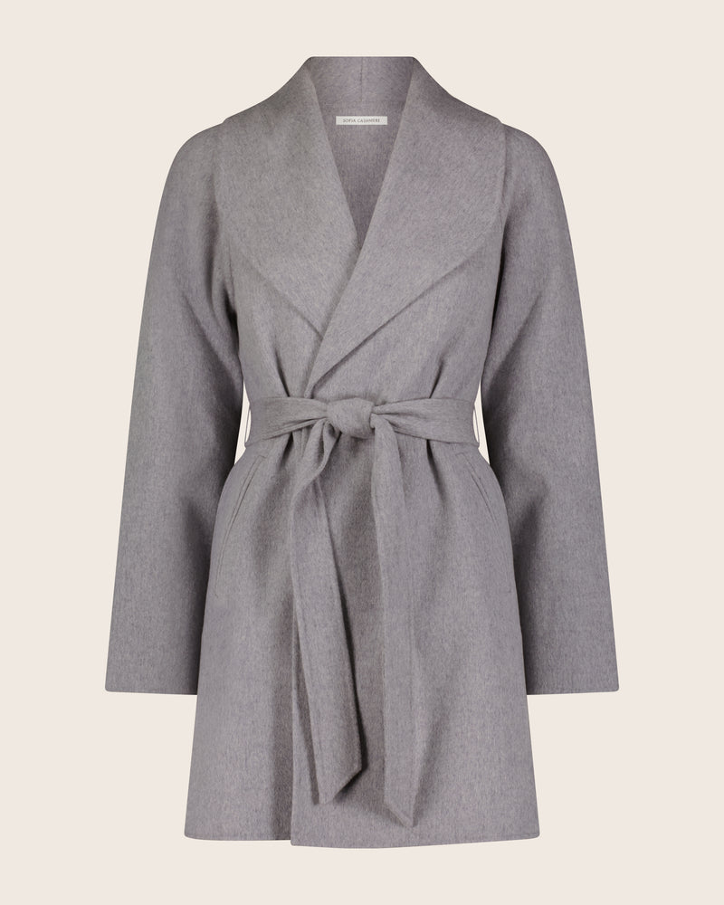 Victoria Coat in grey front