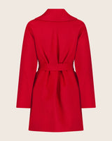 Victoria Coat in red back view