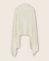 Back view of Voyage Cashmere Travel Wrap in ivory