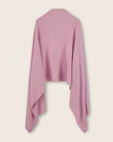 Mongolian cashmere ravel wrap shawl scarf in light pink back view