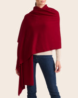 Voyage Cashmere Travel Wrap in deep red