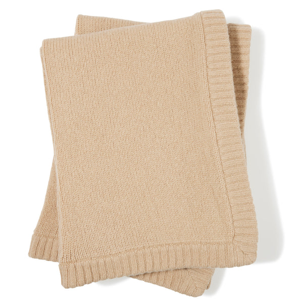 Chunky Jersey Stitch Throw in Natural Blonde