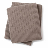 Cable Knit Throw in Heather Taupe