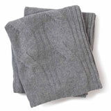 Oversized Cable Knit Throw in Grey