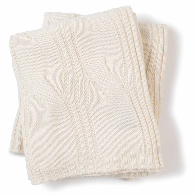 New York Oversized Cable Knit Cashmere Throw