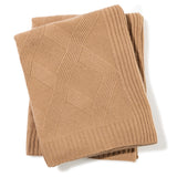 Diamante Cashmere Throw in Camel