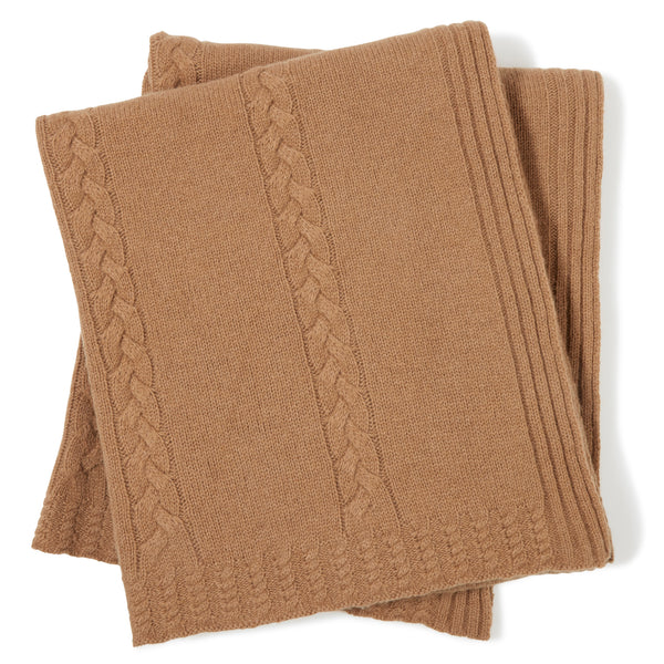 Braided Cable Throw in Natural