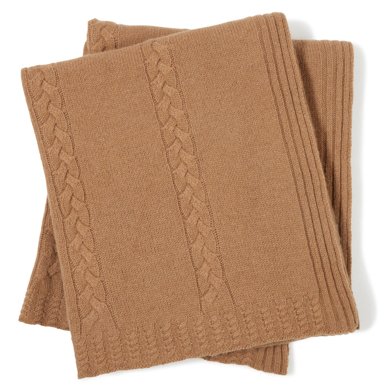 Braided Cable Throw in Natural
