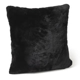 Beaver Fur and Cashmere Pillow in black