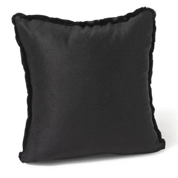 Beaver Fur and Cashmere pillow in black