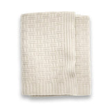 Geometric Knit Throw in Ivory