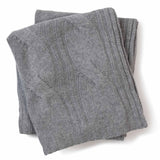 Oversized Cable Knit cashmere Throw in Grey