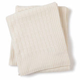 Cable Knit cashmere Throw in Ivory