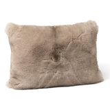 Finland Fur and Cashmere Pillow 14" x 20" in stone
