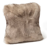Finland Fur and Cashmere Pillow 16" x 16" in color stone