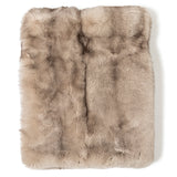 Finland Fur and Cashmere Throw in Stone