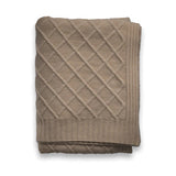 Diamond Knit Throw in Heather Taupe
