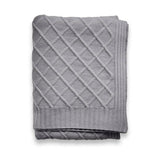 Diamond Knit Throw in Grey