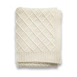 Diamond Knit Throw in Ivory